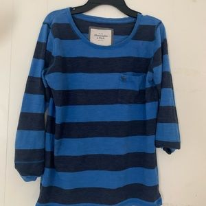 abercrombie blue striped shirt